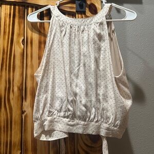 Dress Forum Cream Polka Dot Tank Top